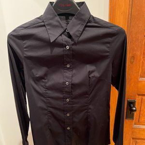 Black AG Button Down Shirt, XS